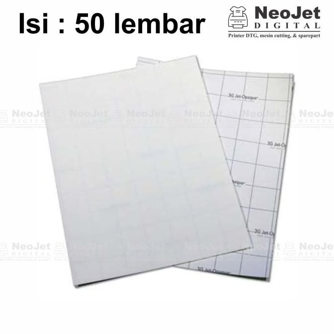 

Transfer Paper Kertas Transfer 3G Opaque A4 Isi 50 Lembar + Bonus Bengbengstar1
