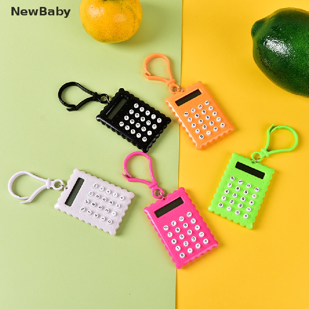 Gantungan Kunci Kalkulator Mini Elektronik 8 Digit Bahan Plastik Warna Acak