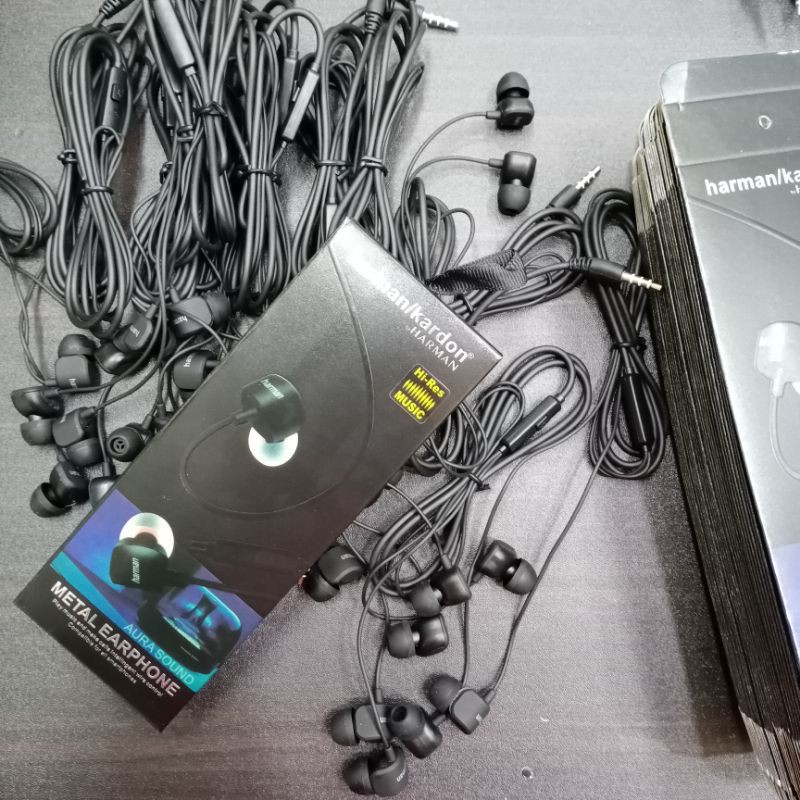 HEADSET HARMAN KARDON AURA SOUND METAL EARPHONE HF HARMAN SUARA BAGUS