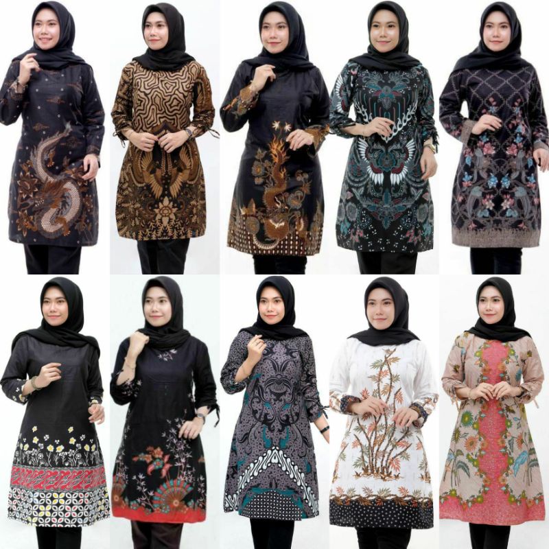 Pusat Grosir M-l-xl-xxl Batik Tunik Wanita Asj Sa Hrb026 Kenongo Pekalongan Sogan Tulis djWxLdpHeglrd6Y