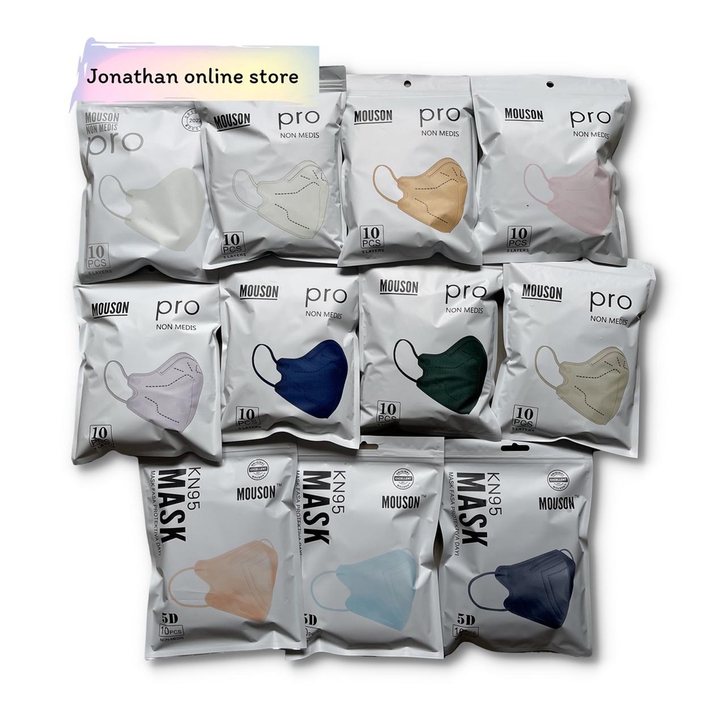 masker / mouson masker kn95 mask / masker mouson original 5ply model shumu / kn95 / masker kn95 disposable mask isi 10pcs