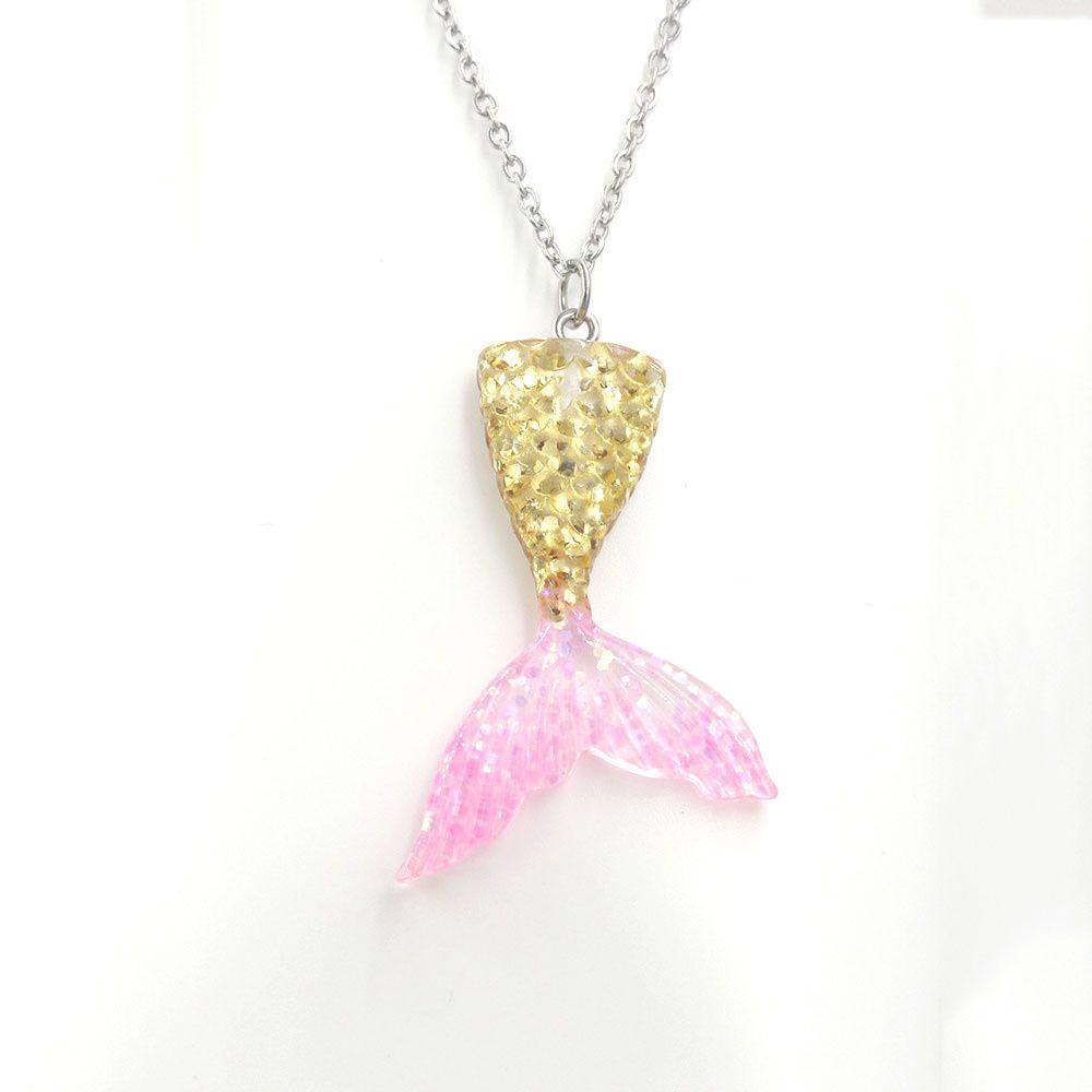 Preva Beauty Mermaid Alloy Perhiasan Wanita Kalung Anti Karat