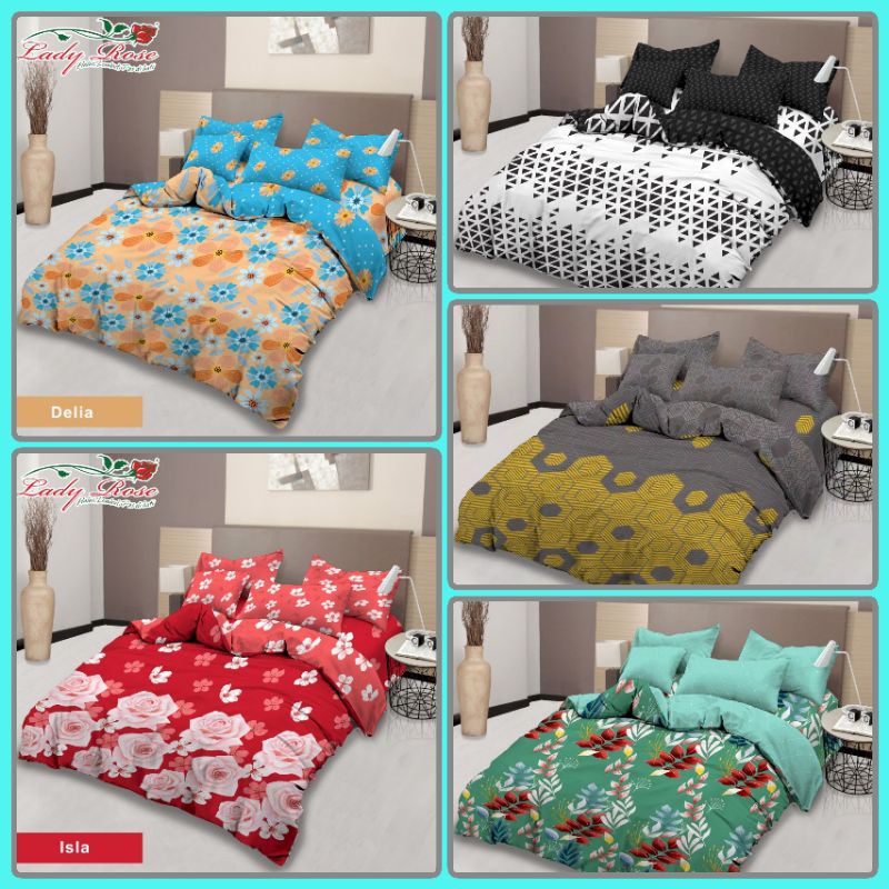 BEDCOVER SET LADY ROSE KING 180X200CM HINDIA,DELIA,ISLA, MICHELE,SARAH