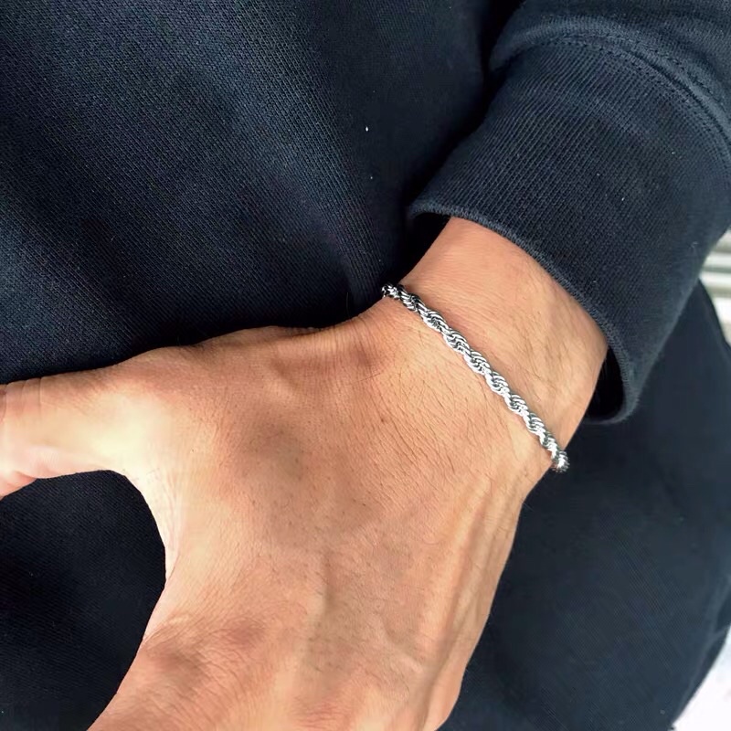 GELANG TITANIUM MODEL TAMBANG  / AKSESORIS / GELANG TITANIUM