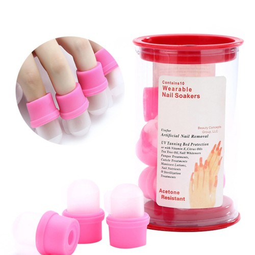 Gel Nail Polish Remover Soak Professional Hand Wearable UV Nail Soakers Cap Set Tools Manicure 945#