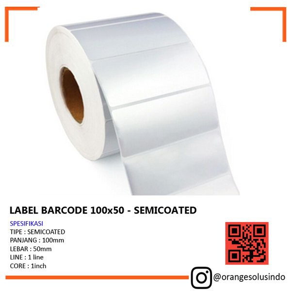 Promo Label Barcode 100x50 1 Line Isi 500 Pcs Stiker Barcode Murah Semicoated Terlaris Shopee Indonesia