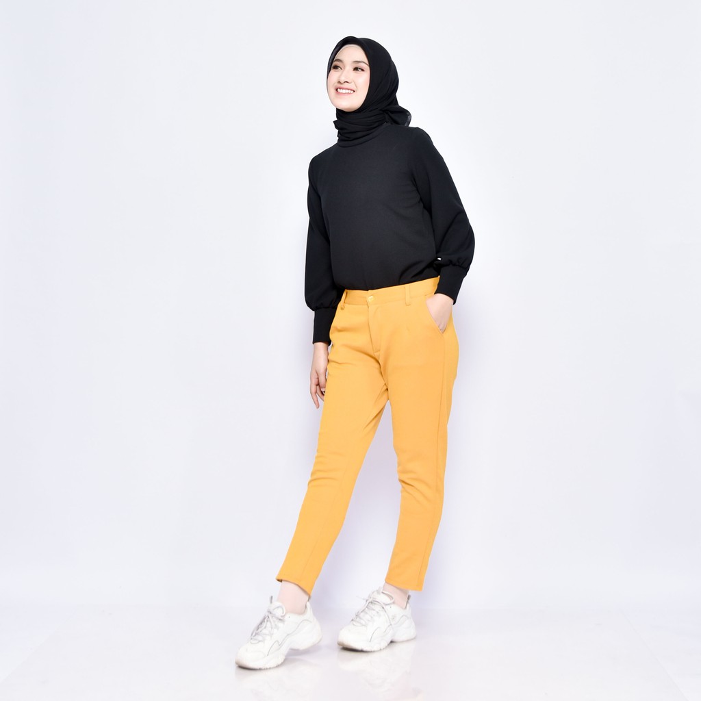 ZELINE PANTS SCUBA CELANA KANTOR DAILY PREMIUM B207