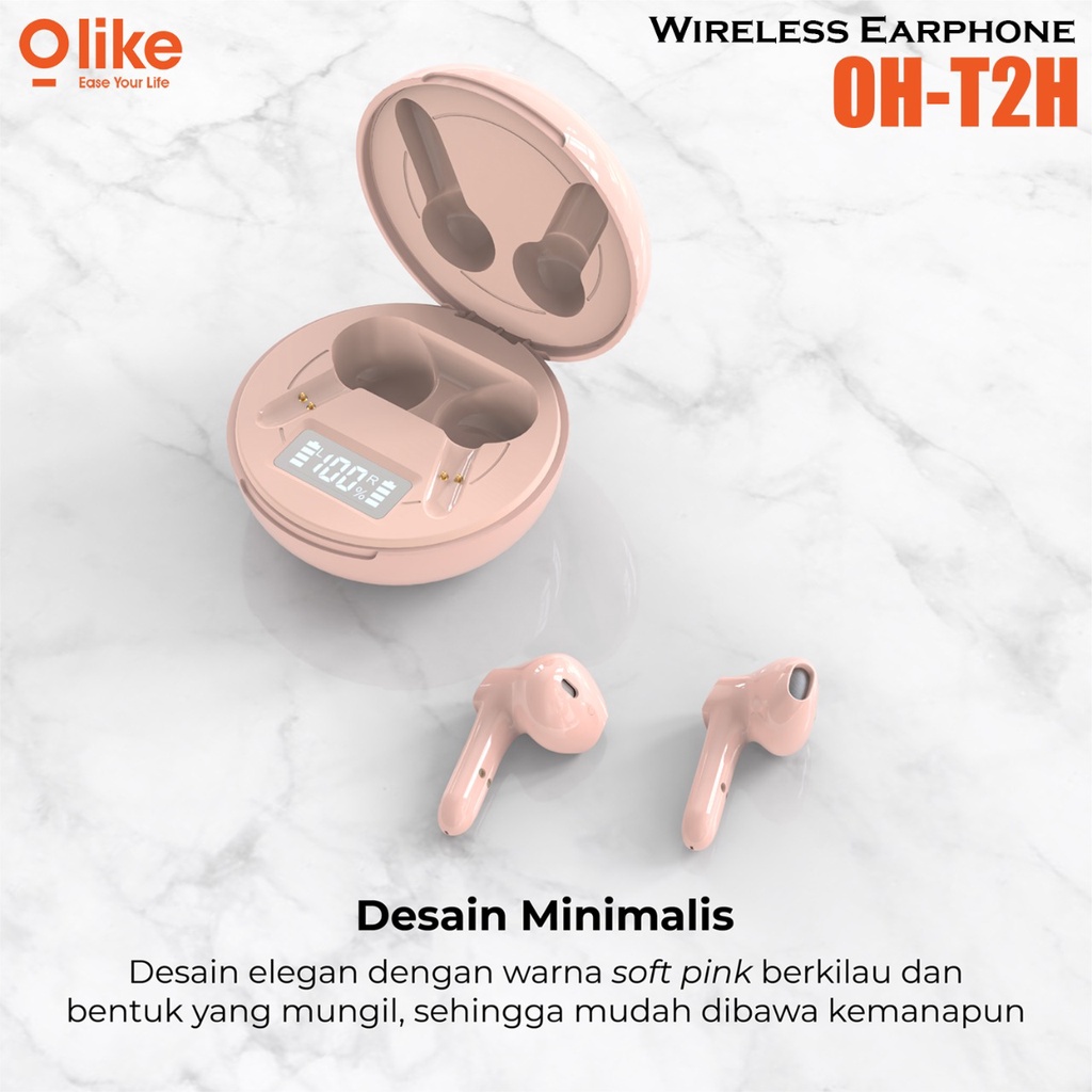 Olike Hero-T TWS OH-T2H Headset Bluetooth 5.1 Earphone Ultra HD Audio Handsfree EARBUDS Garansi Resmi 1 Tahun OHT2H