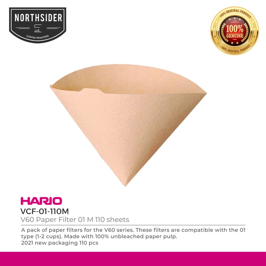 Hario V60 Paper Filter 01 - 110 Sheets VCF-01-110M