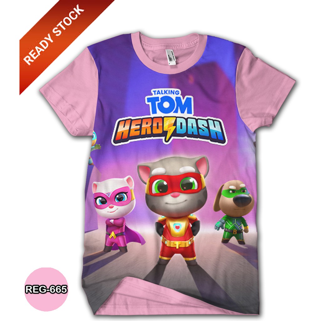 Baju Talking Tom Hero Dash Baju Game Anak Baju Hero Dash Talking Tom Series ANAK dan DEWASA #REG-665