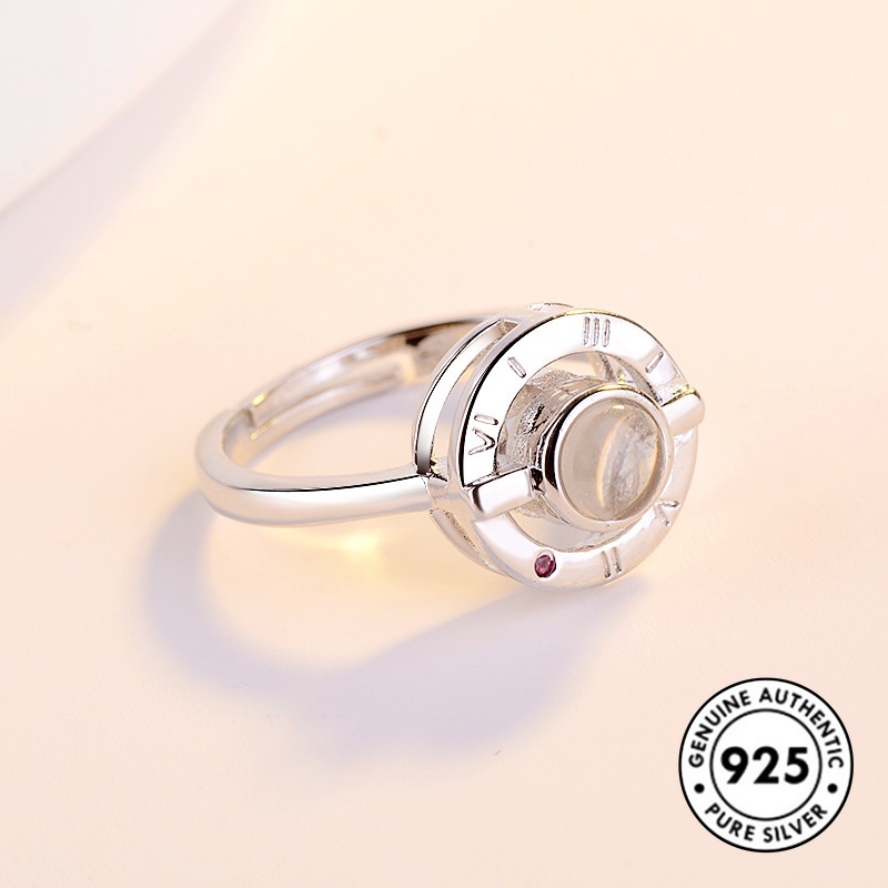 Cincin Sterling Silver 925 Elegan Dengan Berlian Bulat Untuk Wanita