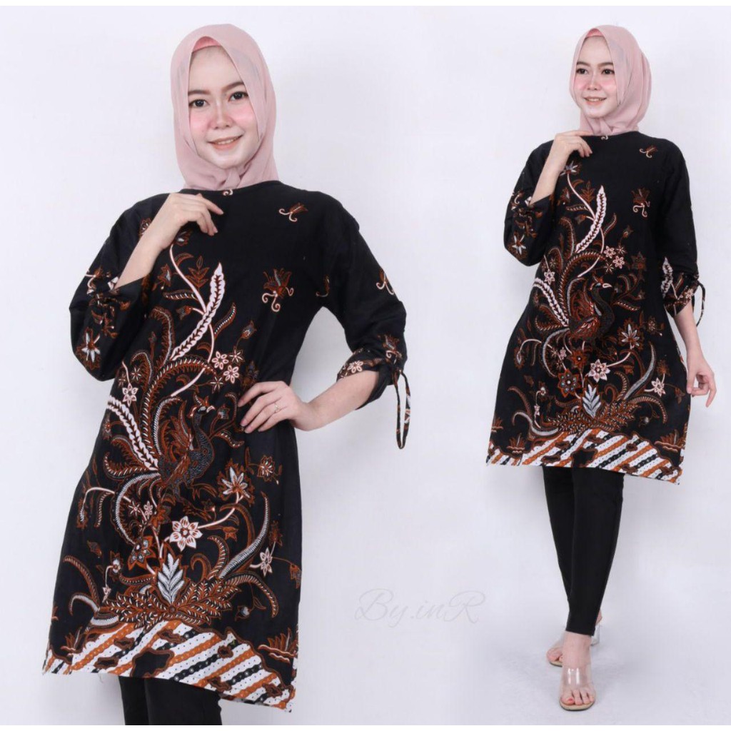 Termurah Batik Tunik Shibori Jumputan Terbaru Size S-3l / Hrb026 Yelbor Navbor / Biru Putih / Original.. wQOAVaHE1wW0L