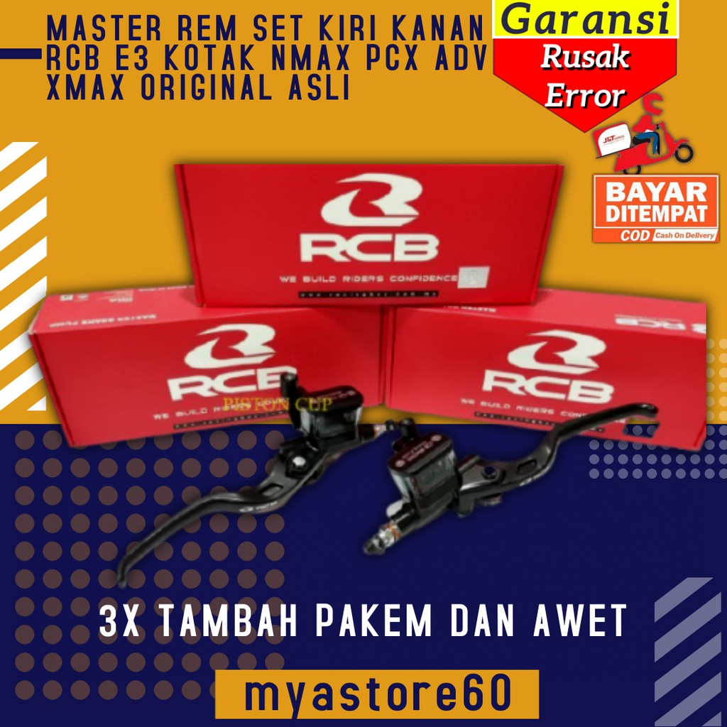 MASTER REM HANDBRAKE PUMP SET KIRI KANAN RCB E3 KOTAK ORI NMAX PCX ADV XMAX ORIGINAL SPAREPART MOTOR