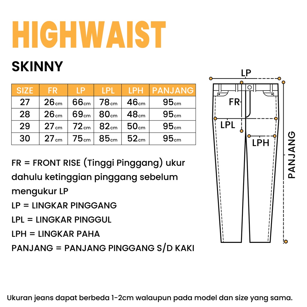 WINAGA- HighWaist Skinny Jeans / HighWaist Pensil Panjang / Celana Jeans Panjang / Celana Jeans Stretch Wanita / Basic Jeans / Basic Denim HighWaist / Celana Denim