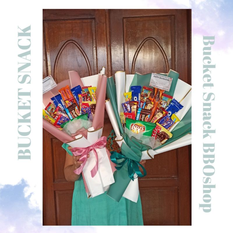 

buket snack bouquet bucket snack hadiah wisudah birthday bboshop