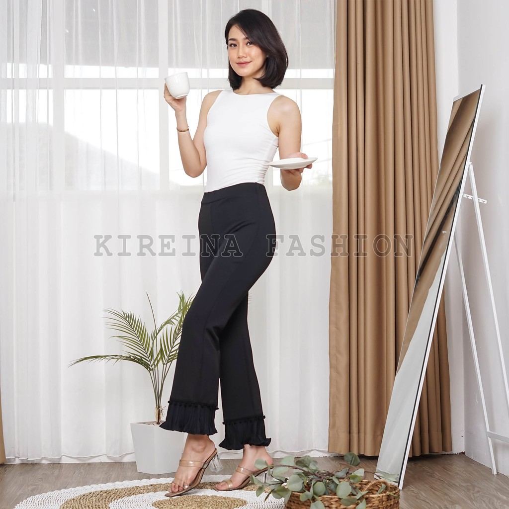 Celana Cutbray Scuba Import Cutbray Office Pant Bawahan Casual | Kireina Fashion