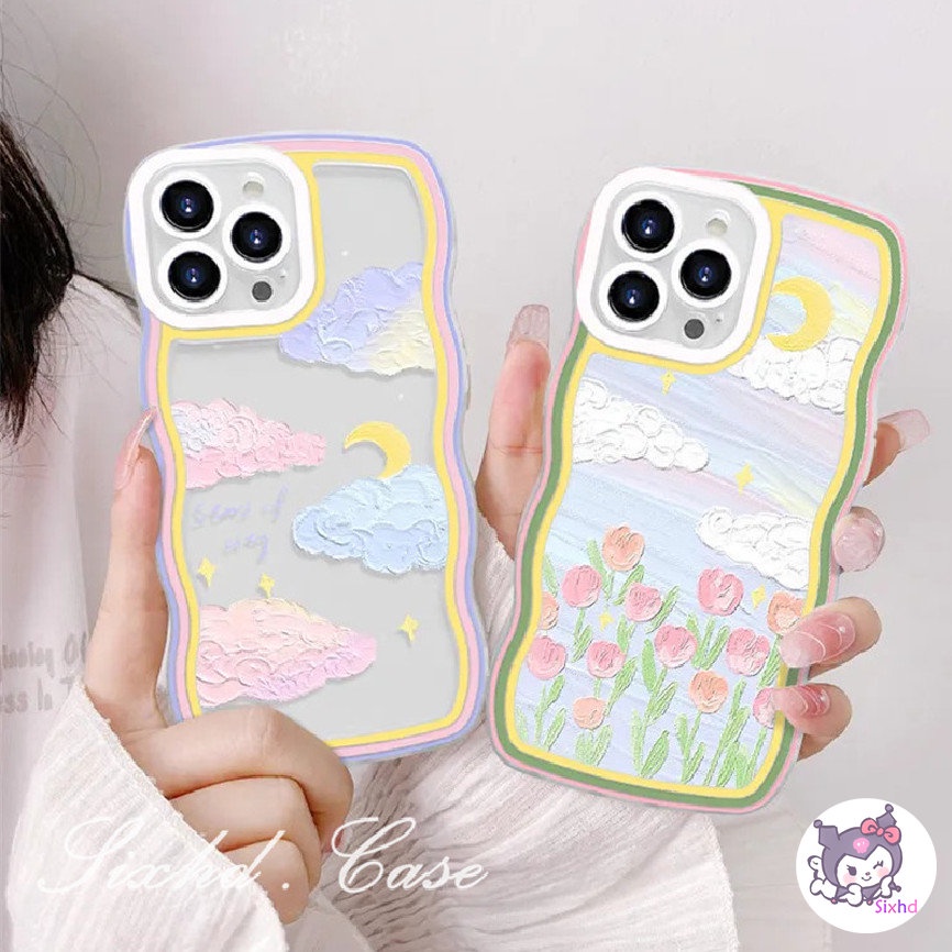 Redmi 12C 11A 10C 9T 9C Note 12 11s 11 10 9 8 Pro 10A 10 9A 9  A2 A1 Xiaomi 11Lite 12T 12Lite 11T 10T Poco M3 F3 X5 X4 X3 Pro Fashion Ins Flower Wave Pattern Phone Case Soft Cover