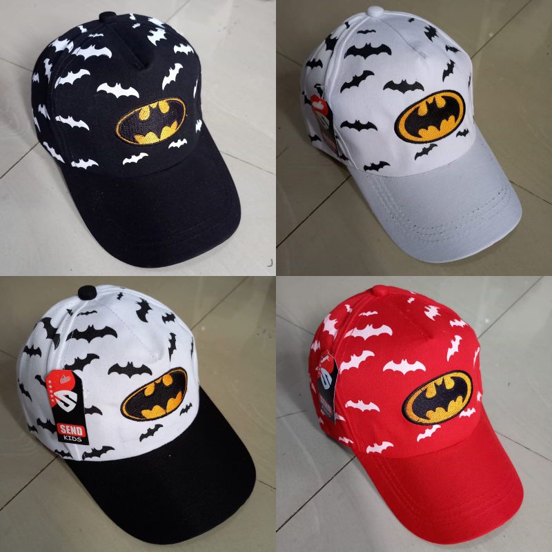 Topi Anak Laki laki motif Bercak Hero Batman Spiderman superman kapten amerika