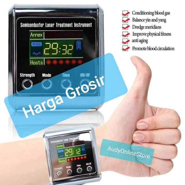 JAM TANGAN KESEHATAN LASER 7 TITIK  LASER