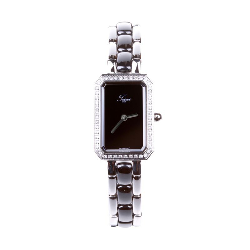 Moment Watch - Teiwe Swiss TW2972-B / TW2972-W athena black - Jam Tangan Wanita - Ceramic