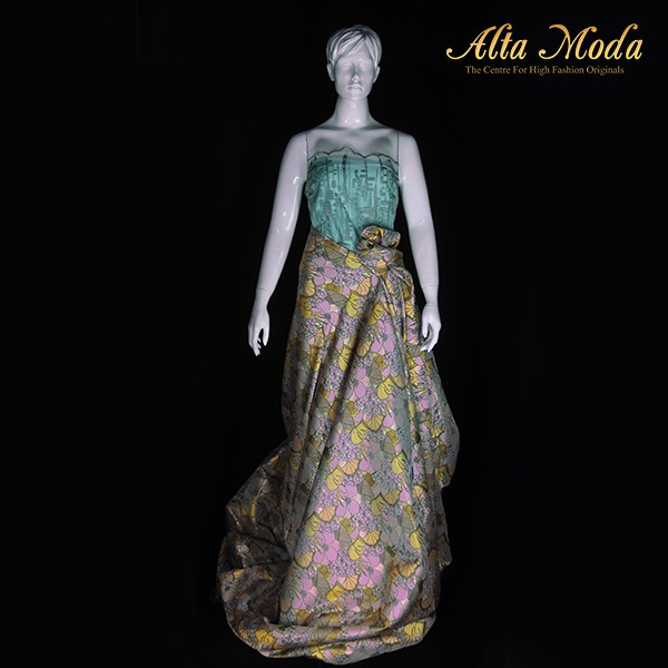 

Alta Moda Kain Tile Bordir Hana Mory Stunning Garis - Mint (1M)