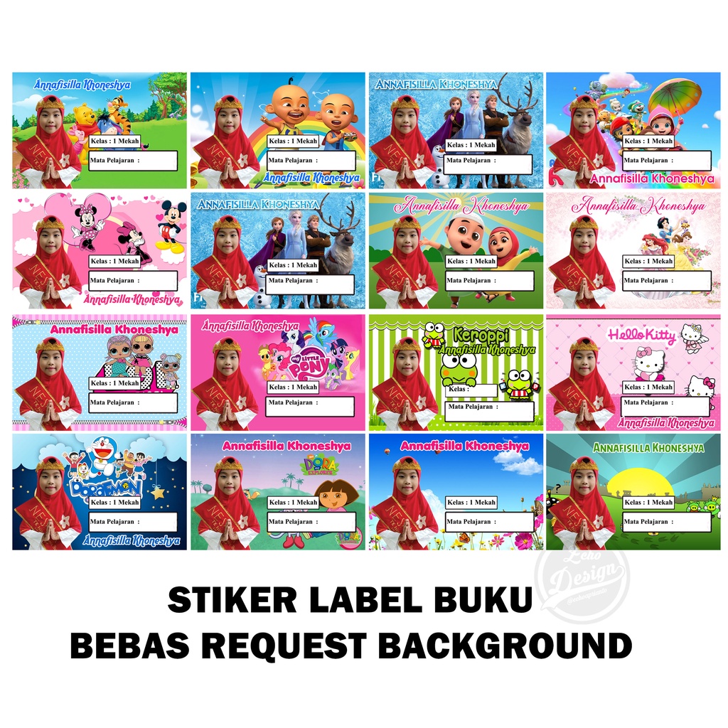 

Label Nama Untuk stiker buku ukuran 9x5 cm
