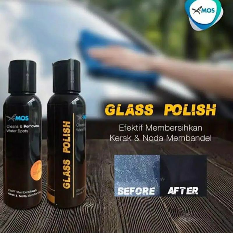 X-Mos Glass Polish pembersih jamur kaca mobil rumah 100ml