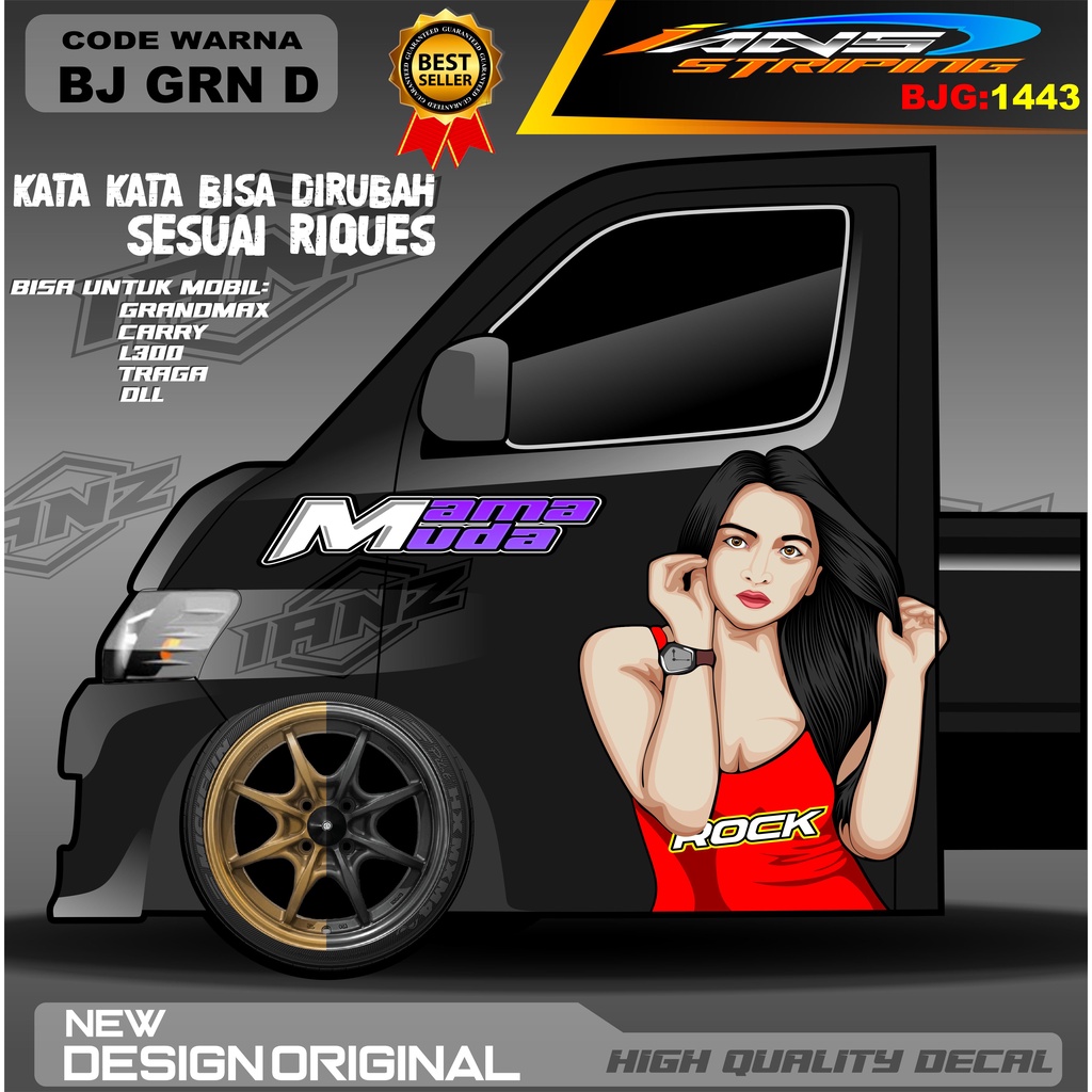 STIKER DECAL PINTU PICK UP / DECAL PINTU GRANMAX / STIKER MOBIL PICK UP