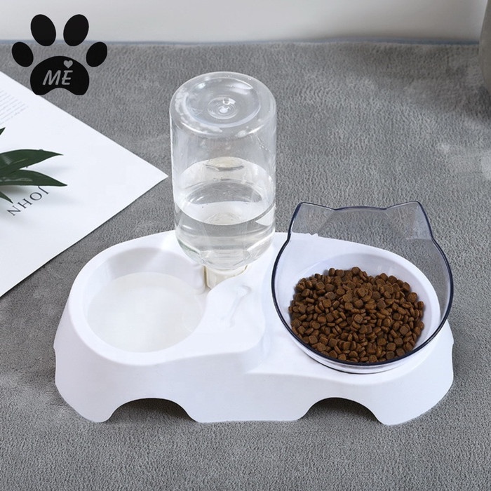 Pet Bowl Anti Slip &quot;NECK PROTECTION ITALY&quot; With Bottle For Cat &amp; Dog