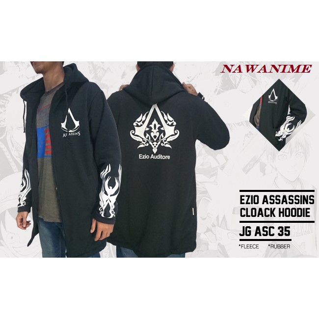 Jaket Kasual Hoodie Anime Game Assassin's Creed Ezio Auditore Cloack [JG ASC 35]