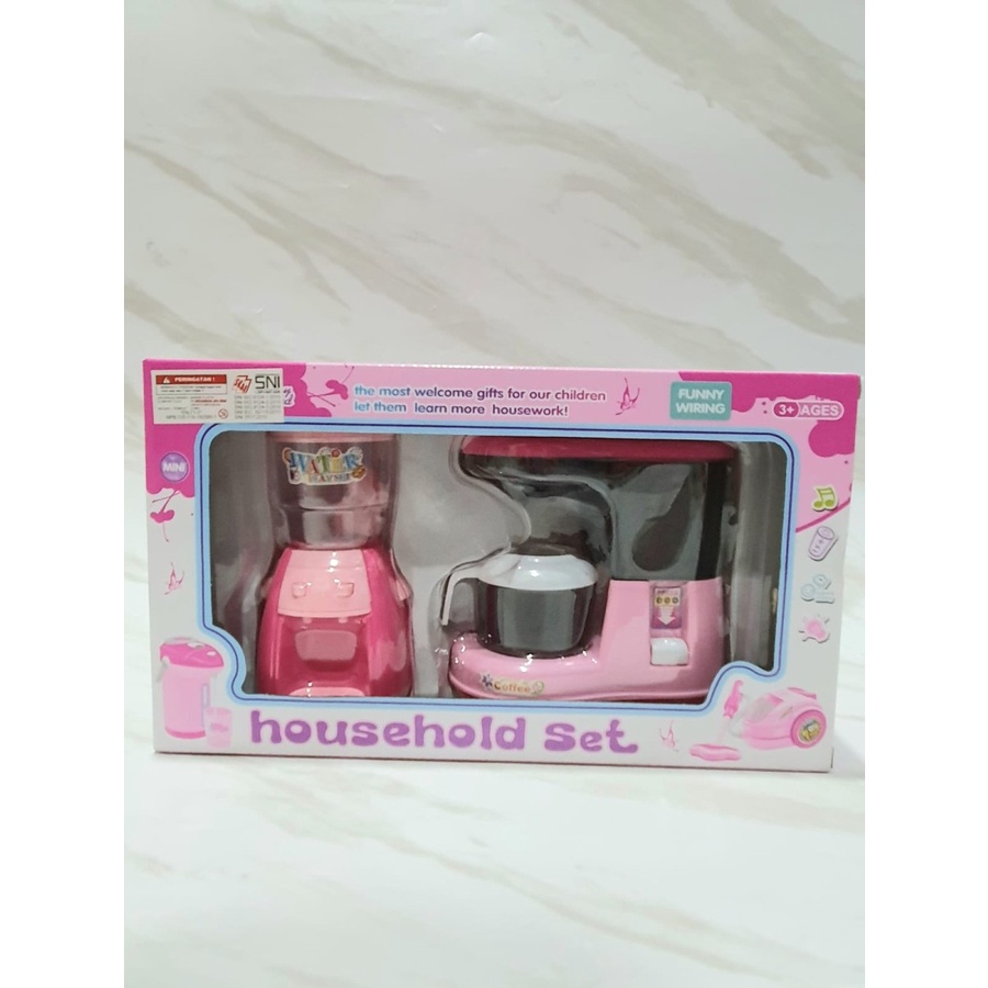 Mainan Anak Perempuan HouseHold Set ( Dispenser &amp;Coffee Marker)