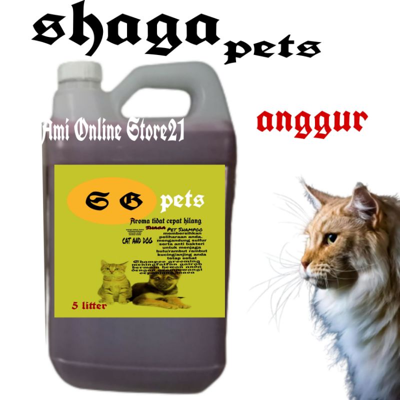 SG PETS SHAMPOO BAKTERI JAMUR ANTI _TICK 5  LITTER SHAMPOO KUCING -ANJING