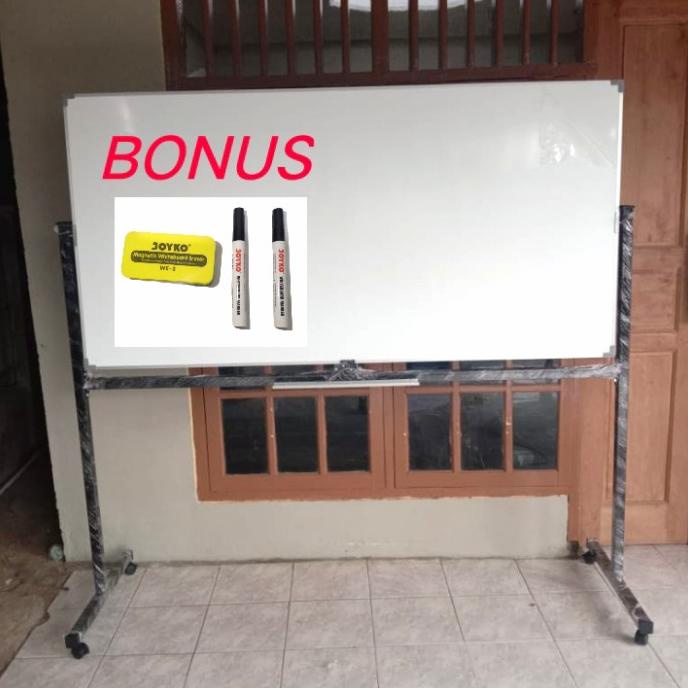 

Papan tulis putih Single face stand Uk 120x240 Cm