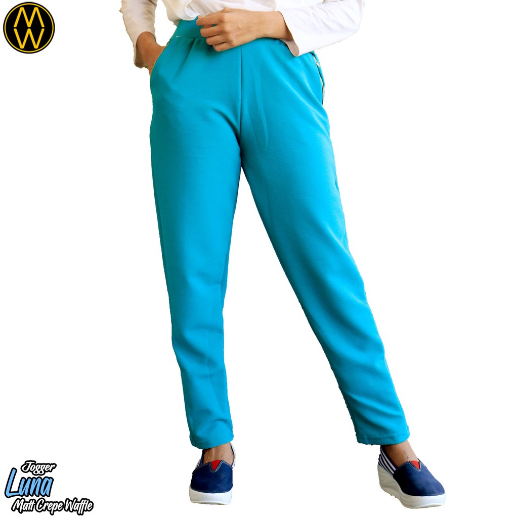 Jogger waffle/jogger polos/jogger pant/Jogger Panjang/jogger luna /Celana wanita/Celana polos