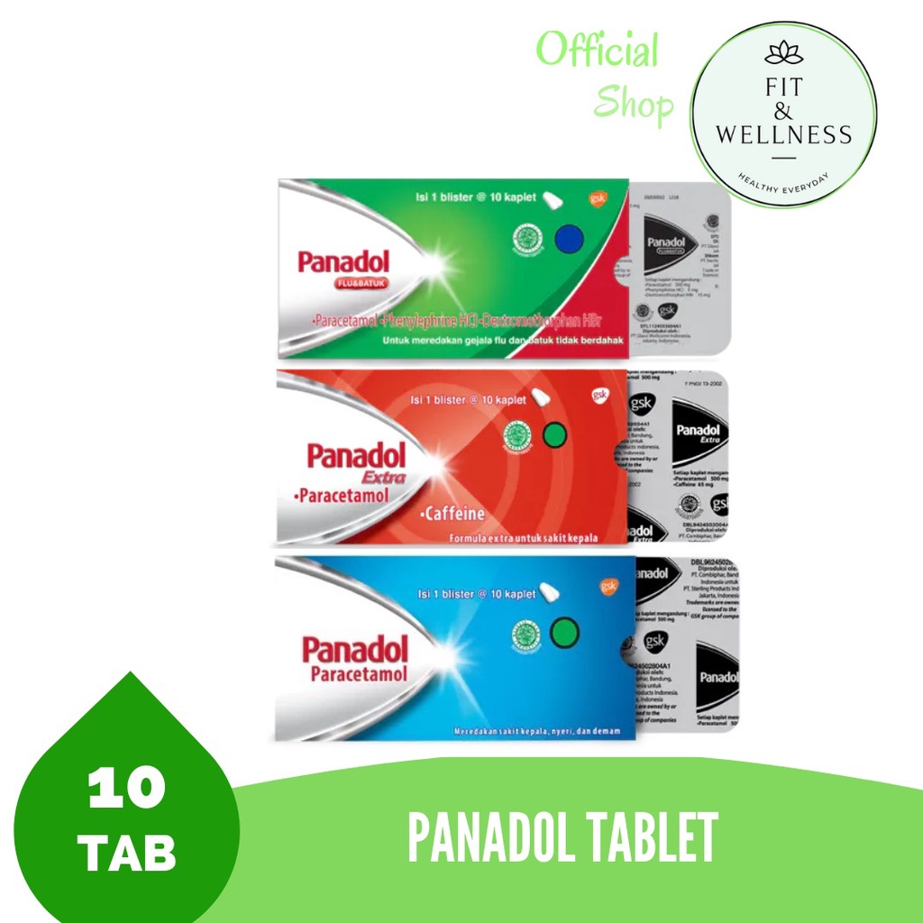 Jual Panadol Obat Demam Paracetamol 500mg 10Tab Shopee Indonesia