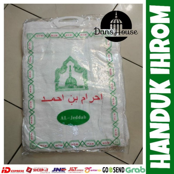 Kain Ihram Haji Umroh Handuk Ihram Al-Jeddah Grosir Murah - Al-Jeddah Putih