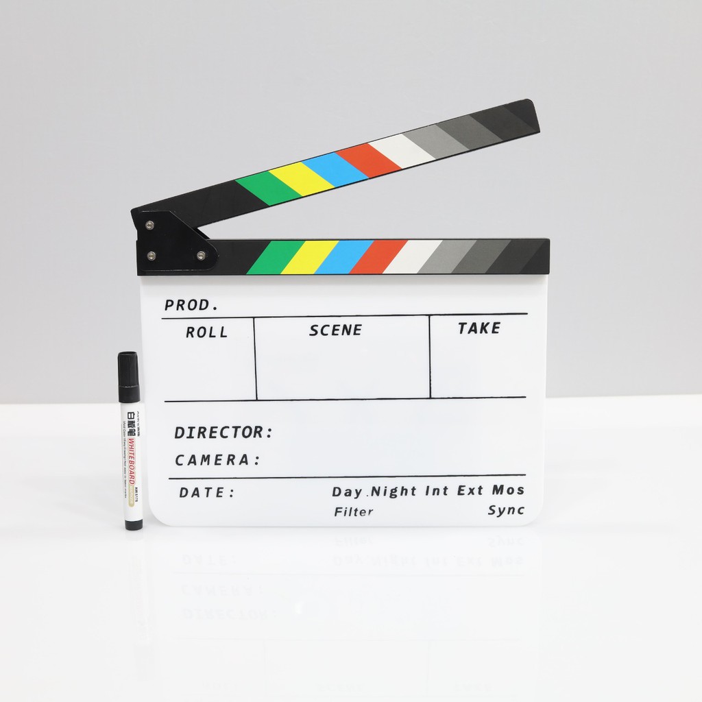 

Clapperboard White + Marker