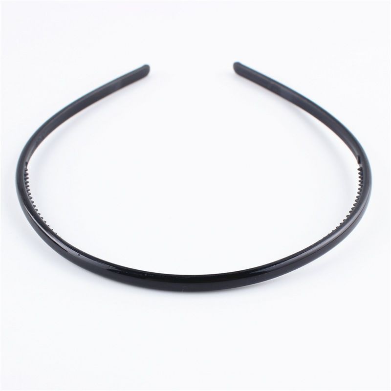 3 pcs Bando Lidi Hitam Polos Bergerigi Warna Hitam All Size