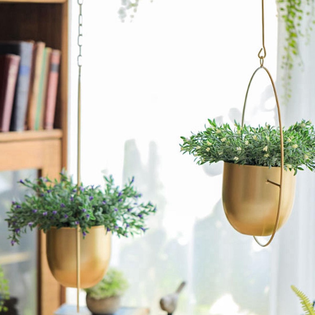 [Elegan] Pot Bunga Taman Balkon Dekorasi Rumah Besi Dinding &amp; Plafon Modern Planter