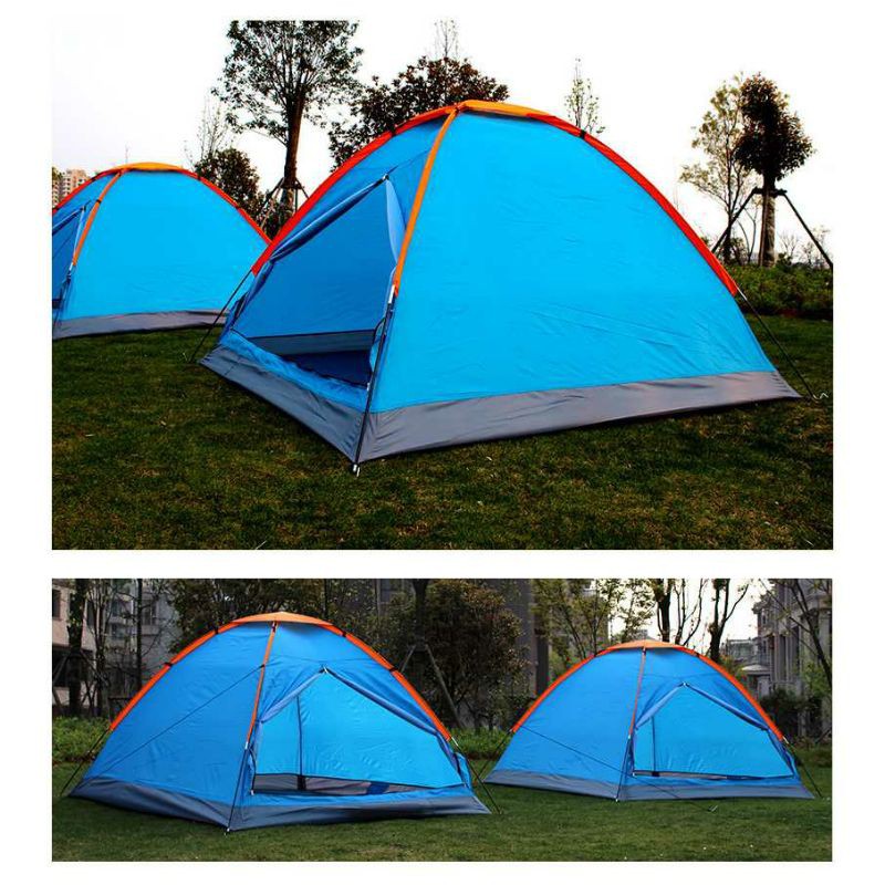 Jual tenda camping single layer kapasitas 3-4 orang/tenda kemah/tenda