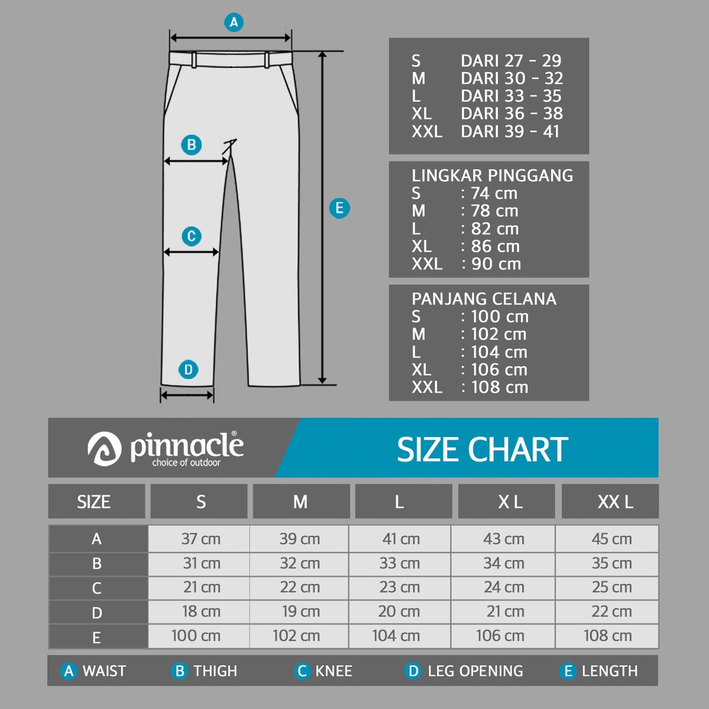 Celana Panjang Quickdry Pinnacle Tabiea Evo Pant - Hiking Pants Ultralight Pinnacle Tabiea Evo - Celana Trekking