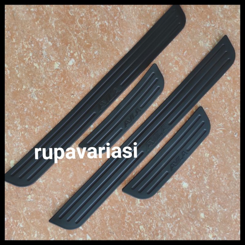 silplate sill plate INJAKAN samping PINTU MOBIL daihatsu ayla PLASTIK ABS HITAM cream crem