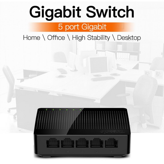 TENDA SG105 : Desktop Switch Hub GIGABIT Tenda SG105 SG-105 5 Port Gigabit 10/100/1000 Mbps