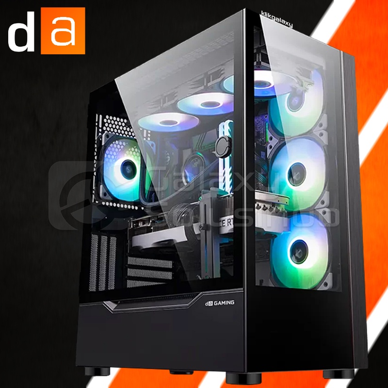 Digital Alliance DA Gaming N30 Tempered Glass Mid Tower Gaming Case - Black