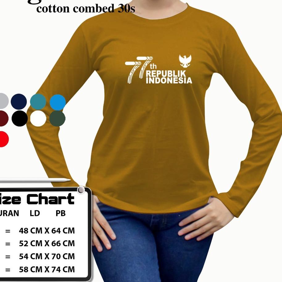 Dapatkan Sekarang KAOS WANITA HUT RI 77 KAOS LENGAN PANJANG HUT RI 77 ATASAN WANITA LENGAN PANJANG H