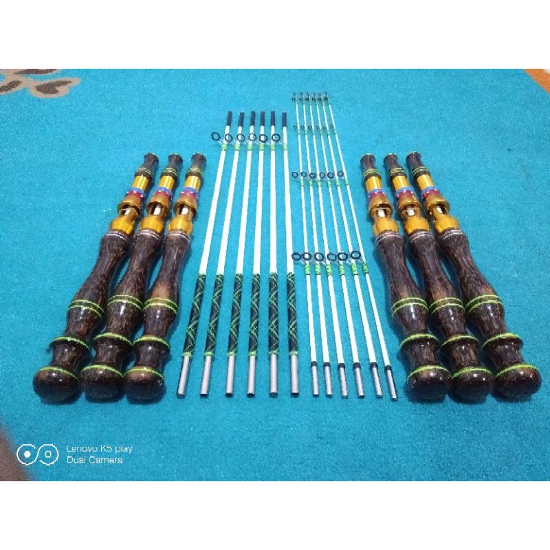 pancing udang stik fiber gagang nibung 120 cm double socket.