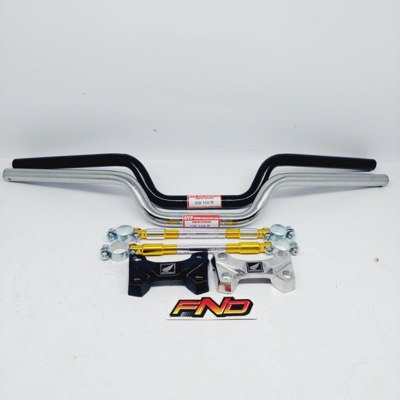 STANG STIR STER SETANG FATBAR HONDA CBR 150R NEW CBR LED SET STABILIZER RAISER PNP TIGER MP GL