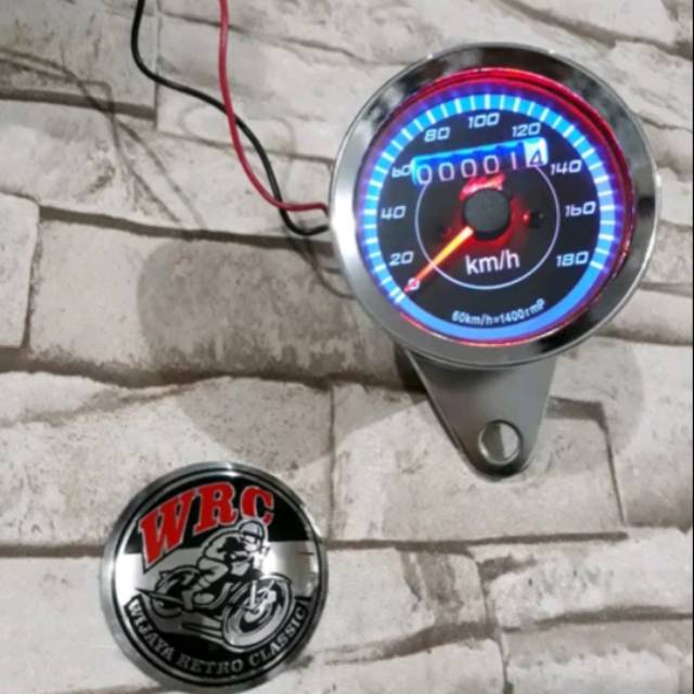 Spedo Speedometer Jarum Led Kilometer Analog WILWOOD