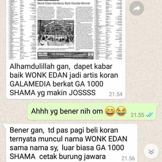 GA 1000 SHAMA - VITAMIN BURUNG MURAI