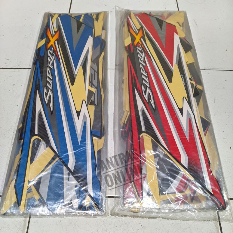 Striping supra X 125 tahun 2012 stiker lis motor standar